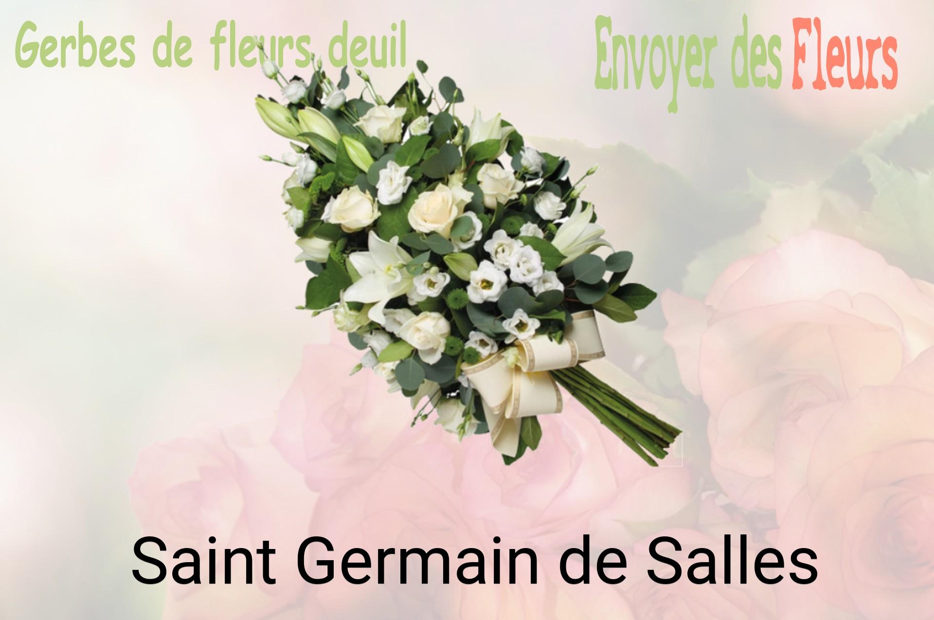 Gerbe de fleurs de deuil livrée à Saint-Germain-de-Salles